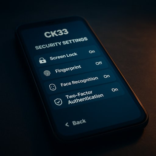 CK33 security settings screen