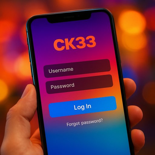 CK33 login screen on mobile
